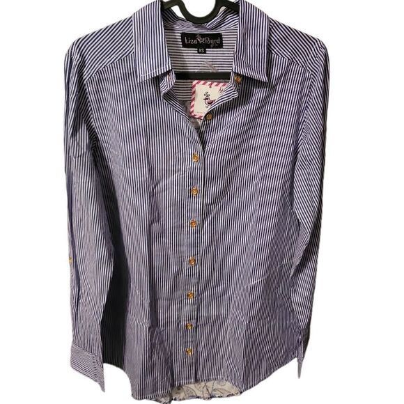 Liza Byrd Striped Paisley Top Size XS - Picture 3 of 11